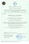 Certificate of conformity ISO 9001-2008